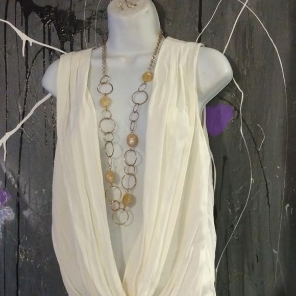 V-Neck Splicing Vest - Picture 2 of 12